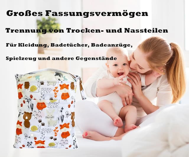 Detalle de TRASUN Wetbag 2er Set für Nassbeutel