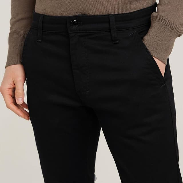 Detalle de G-Star Men’s Skinny Chino: zip & button chino trousers with pocket detail