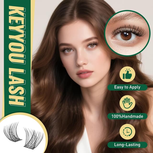 Detalle de KEYYOU LASH KY02 Wimpernverlängerungsset 144 Stück 💄