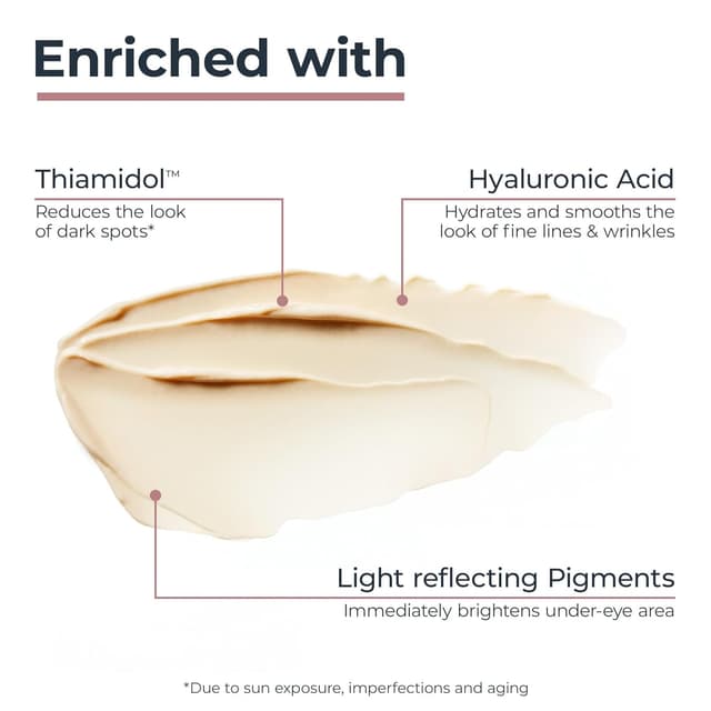 Detalle de Eucerin Radiant Tone Eye Cream for Dark Circles & Eye Puffiness (Thiamidol + Hyaluronic Acid), 0.5 oz