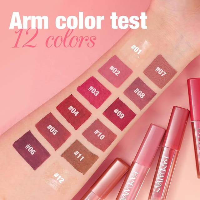 Thumbnail 4 de 12PCS Lipgloss-Set Glänzend matt Lippen Glow Öl 💄