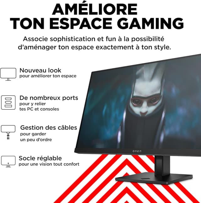 Detalle 2 de HP OMEN 24 Écran Gaming 165 Hz 1 ms