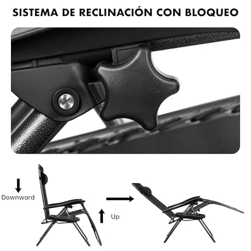 Thumbnail 8 de T-LOVENDO Pack 2 Tumbonas Gravedad Zero 2 🏖