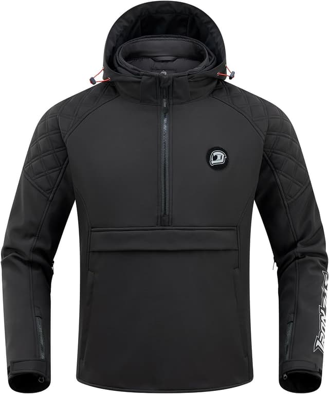 Detalle de IRON JIA’S Motorradjacke Herren 3-in-1 alle Jahreszeiten mit CE-Schulter- und Ellbogenprotektoren, XL