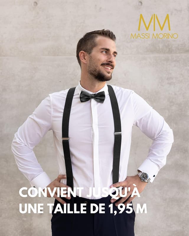 Detalle de Bretelles Massi Morino avec nœud papillon