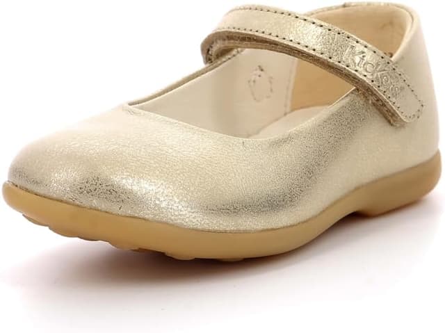 Detalle de Ballerines Kickers Ambellie pour fille en cuir souple, fermeture scratch
