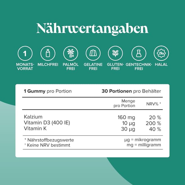 Detalle de Calcium Vitamin D3 K2 Gummies für Kinder