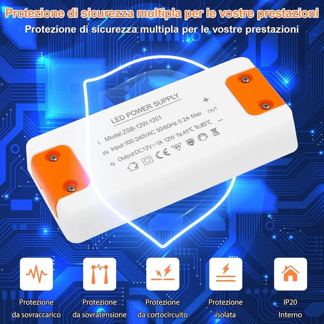 Detalle 2 de Alimentatore 12V 1A 12W per LED