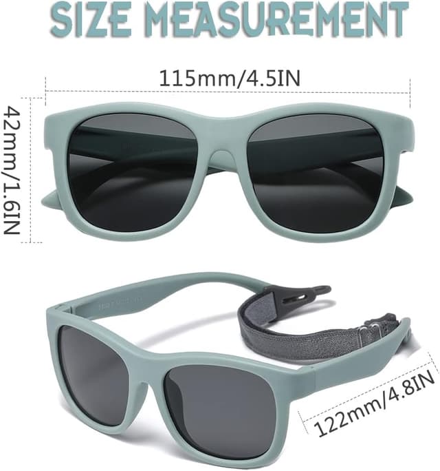 Detalle 2 de Musivon Kinder-Sonnenbrille UV400 6 bis 2,5 Jahre