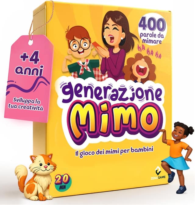 Detalle de ZENAGAME Generazione Mimo – Mazzo di 120 carte da gioco per bambini (versione italiana)
