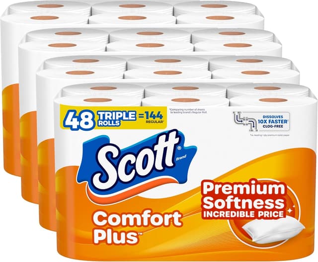 Detalle de Scott ComfortPlus 48 double rolls toilet paper 🧻