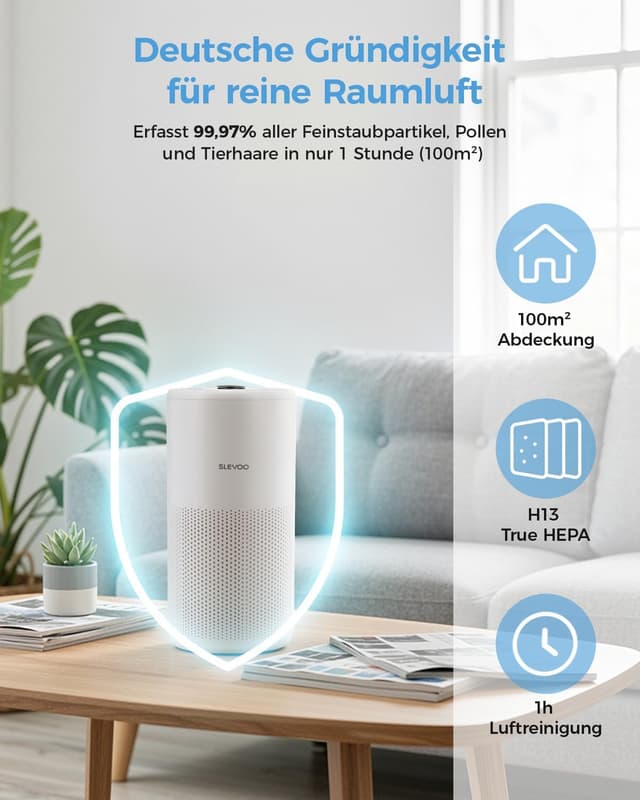 Thumbnail 1 de Slevoo BS-20 Luftreiniger 102 m²