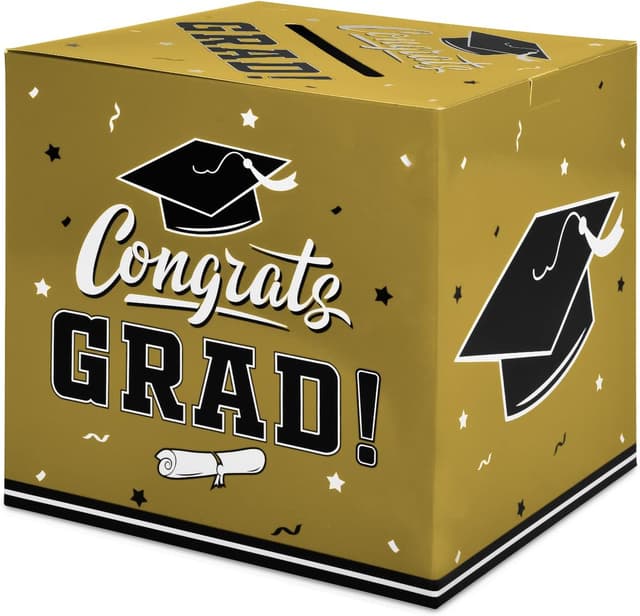 Detalle de Gatherfun Graduation Party Decorations Box and Card Box (Gold)