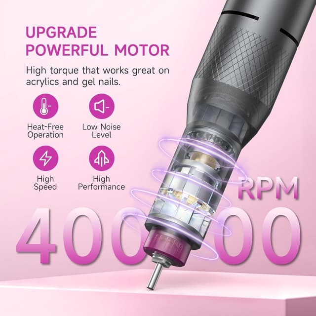 Detalle 2 de HALMAI HMC320 Nagelfräser 40000 U/min 💅