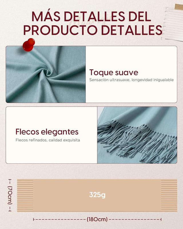 Thumbnail 4 de MaaMgic Bufanda XXL 200 x 70 cm