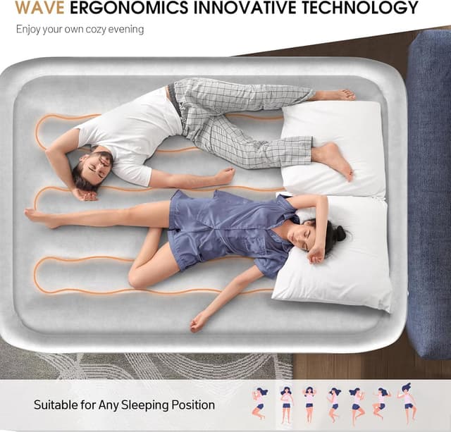 Detalle 2 de DIVON Air Mattress Full 18" Built-In Pump ⛺