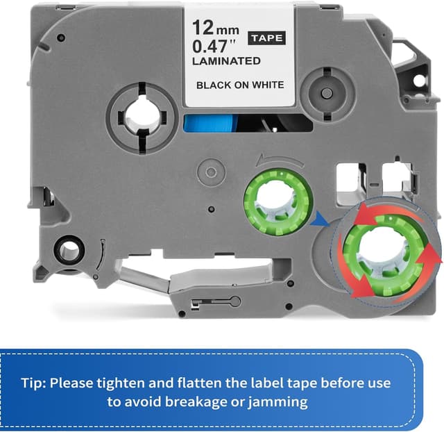 Detalle 2 de YIIFELL 4er-Set kompatible Brother TZe-231 P-touch Schriftband (12 mm, schwarz auf weiß, laminiert)