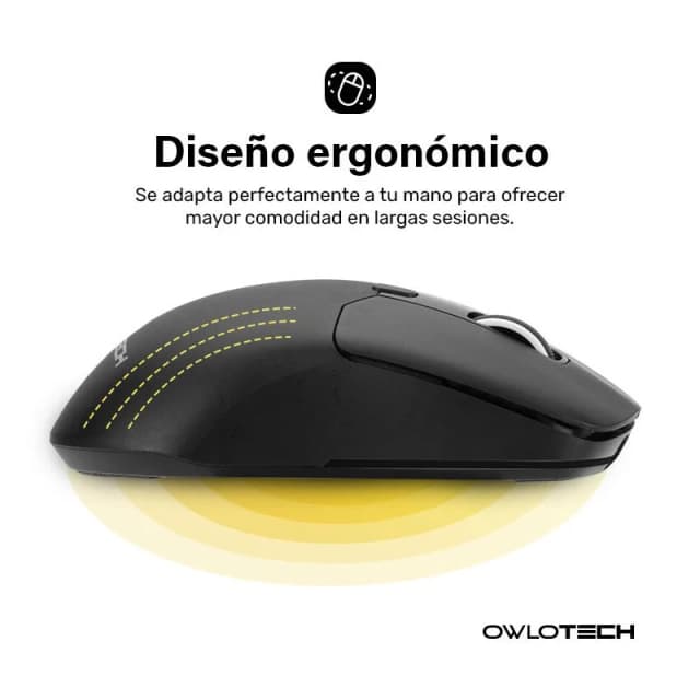 Detalle 2 de Owlotech M900 Ratón wireless negro 🖱