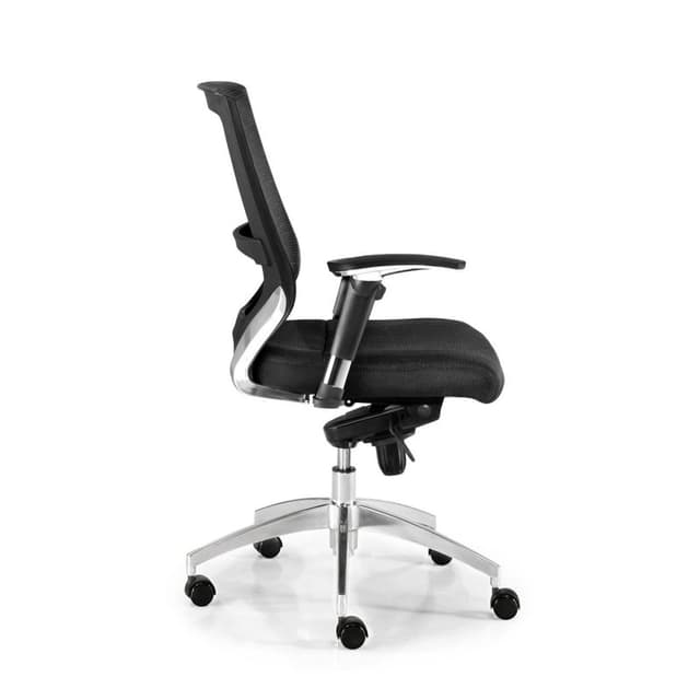 Detalle 2 de Euromof Malta Silla de oficina negra, aluminio