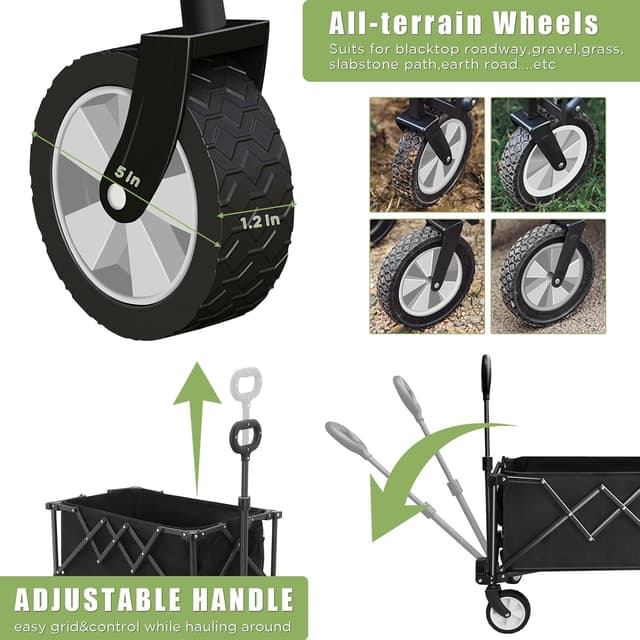 Detalle de Foldable Cart 100kg capacity wagon