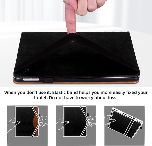 Thumbnail 6 de Vkooer Schutzhülle für Samsung Galaxy Tab A9+ 11 Zoll (SM-X210/X215/X216) – PU-Folio Cover mit Auto Schlaf/Wachfunktion, schwarz