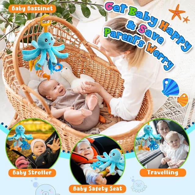 Thumbnail 4 de HappyKidsClub Jouet Pieuvre 0-18 mois