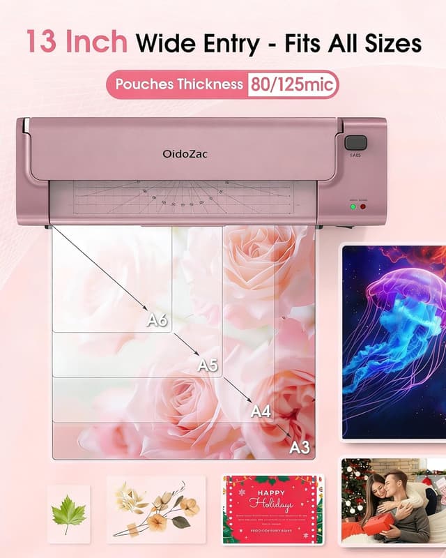 Detalle 2 de OidoZac A3 laminator with 20 pouches