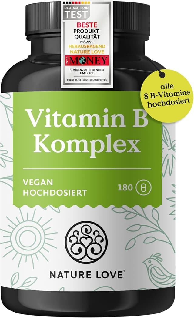 Imagen de NATURE LOVE Vitamin B Komplex 500 µg B12 – 180 Kapseln 💊 en OfertitasTOP