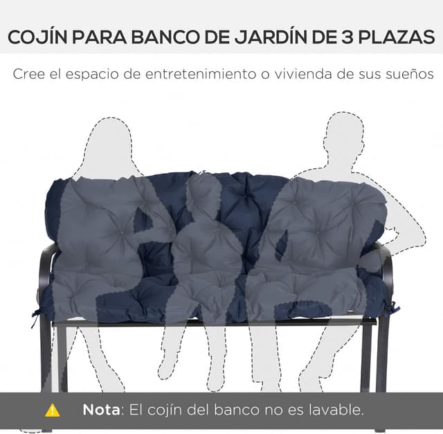Thumbnail 5 de Outsunny Cojín para Banco 150x98x8 cm