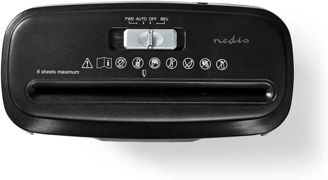 Thumbnail 6 de Distruggi documenti Nedis da 6 fogli A4 (10 l) Standard DIN 2-190 W, nero