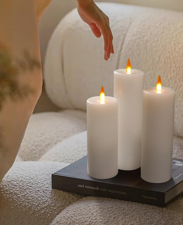 Thumbnail 2 de Da by, Juego de 3 Velas LED Analógicas con Temporizador⏳