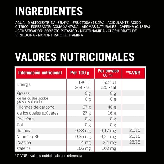 Thumbnail 2 de ENERVIT Carbo Gel C2:1PRO con Cafeína, Energía para Deportistas ⚡