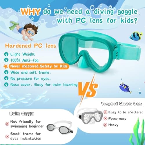 Thumbnail 3 de Kids Swim Goggles with Nose Cover ⚡