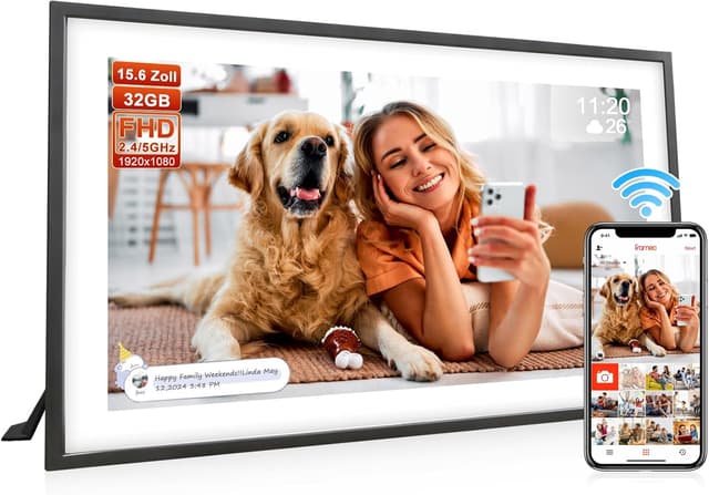 Imagen de Frameo 15,6 Zoll digitaler Bilderrahmen 32 GB en OfertitasTOP