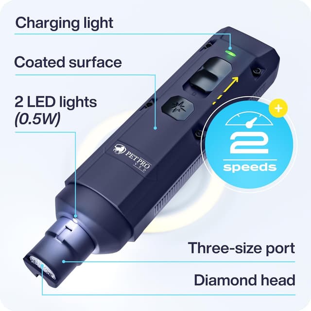 Thumbnail 2 de PETPROVED Dog Nail Grinder 2 speeds