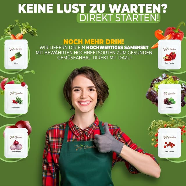 Detalle 2 de Tiny Garden Hochbeet 122x59x81,5 cm