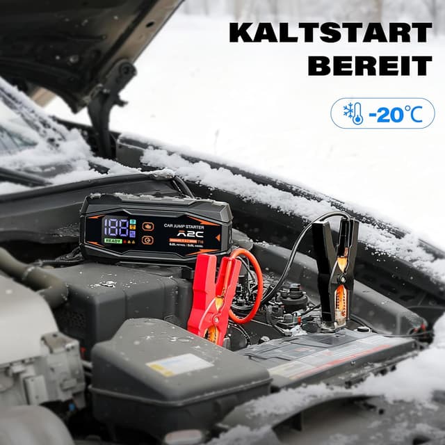 Detalle de A2C Starthilfe Powerbank 12V – 16.800 mAh Jump Starter mit 3 USB, LED und Starthilfekabel