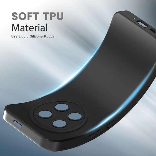 Detalle de Tenphone coque souple en silicone/TPU pour Honor Magic 7 Lite 5G (noir mat) avec protection de caméra