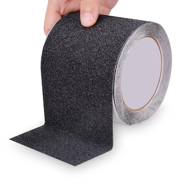 Detalle de OQingluan Anti Slip Tape for Steps, 10cm x 18m non-slip adhesive tape (black)