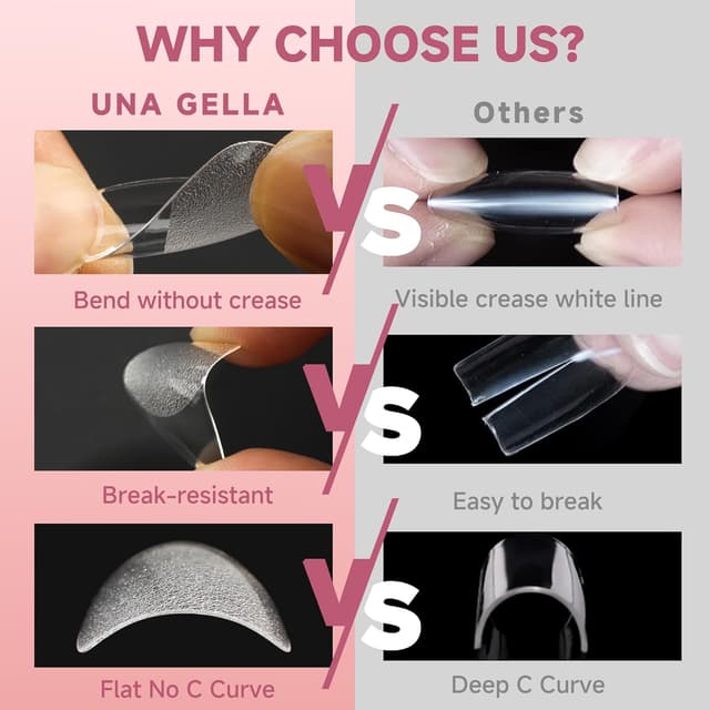 Thumbnail 6 de UNA GELLA Medium Almond Gel Nail Tips