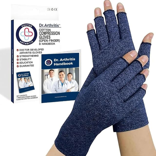 Detalle de Dr.Arthritis Compression Gloves (Open Finger) for Arthritis, Carpal Tunnel & Raynaud Support