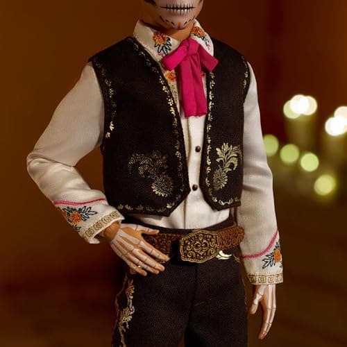 Detalle de Barbie Signature Ken JBJ06 Día de Muertos 2025 muñeco 🎎