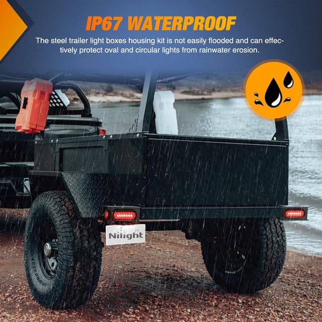 Thumbnail 5 de Nilight 3LED Trailer Light Box Kit 6" Oval