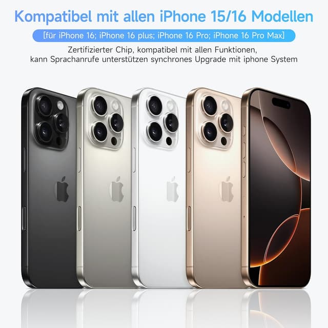 Detalle de suohong iPhone 17 Air USB‑C Kopfhörer mit Kabel (MFi-zertifiziert) – In‑Ear mit Mikrofon und Lautstärkeregler