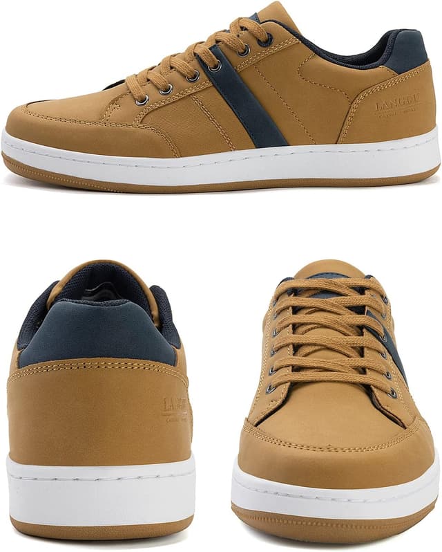 Detalle de LANGDU Baskets homme sneakers casual en toile perforée respirante (41 à 46)