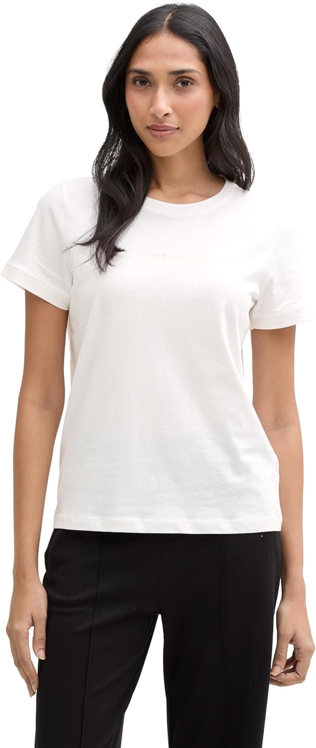 Detalle de Tom Tailor 1045543 T-Shirt da donna, maniche corte