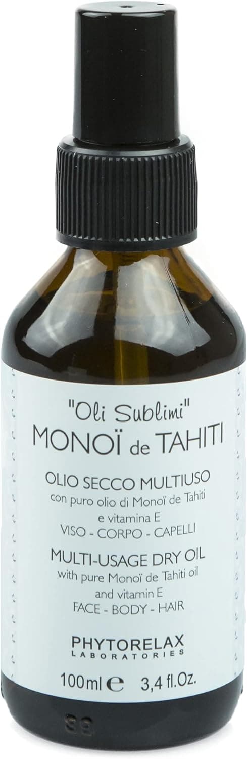 Detalle de PhytorelaxLaboratories Monoi De Tahiti Multi-Usage Dry Oil 100 ml, olio secco multiuso con vitamina E