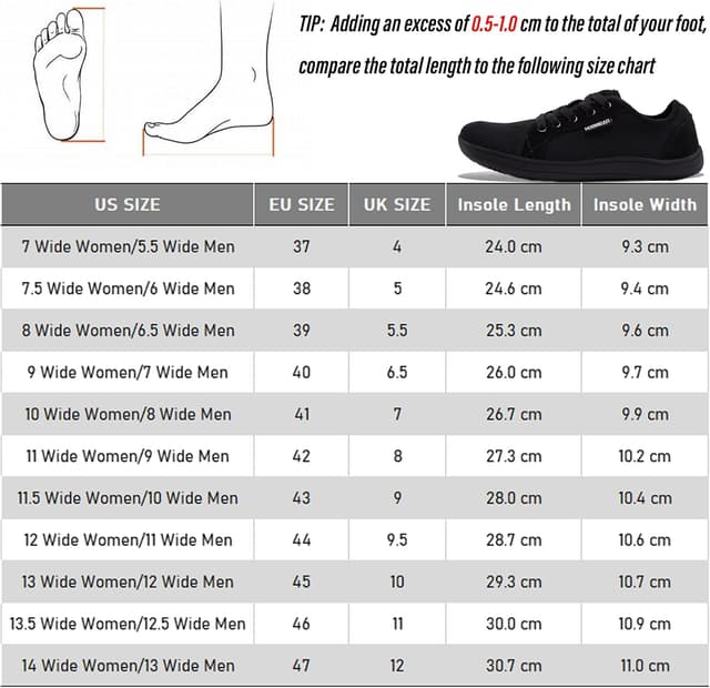 Detalle 2 de HOBIBEAR unisex wide barefoot minimalist shoes for trail walking and outdoor use