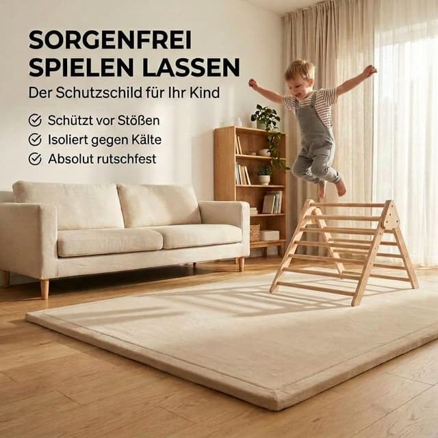 Detalle de BabybeFun Krabbelmatte 150x150 cm