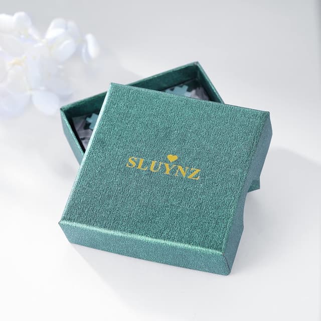 Thumbnail 6 de SLUYNZ 925 Sterling Silber kleine tropfenförmige Creolen mit CZ – Huggie Infinity Ohrringe